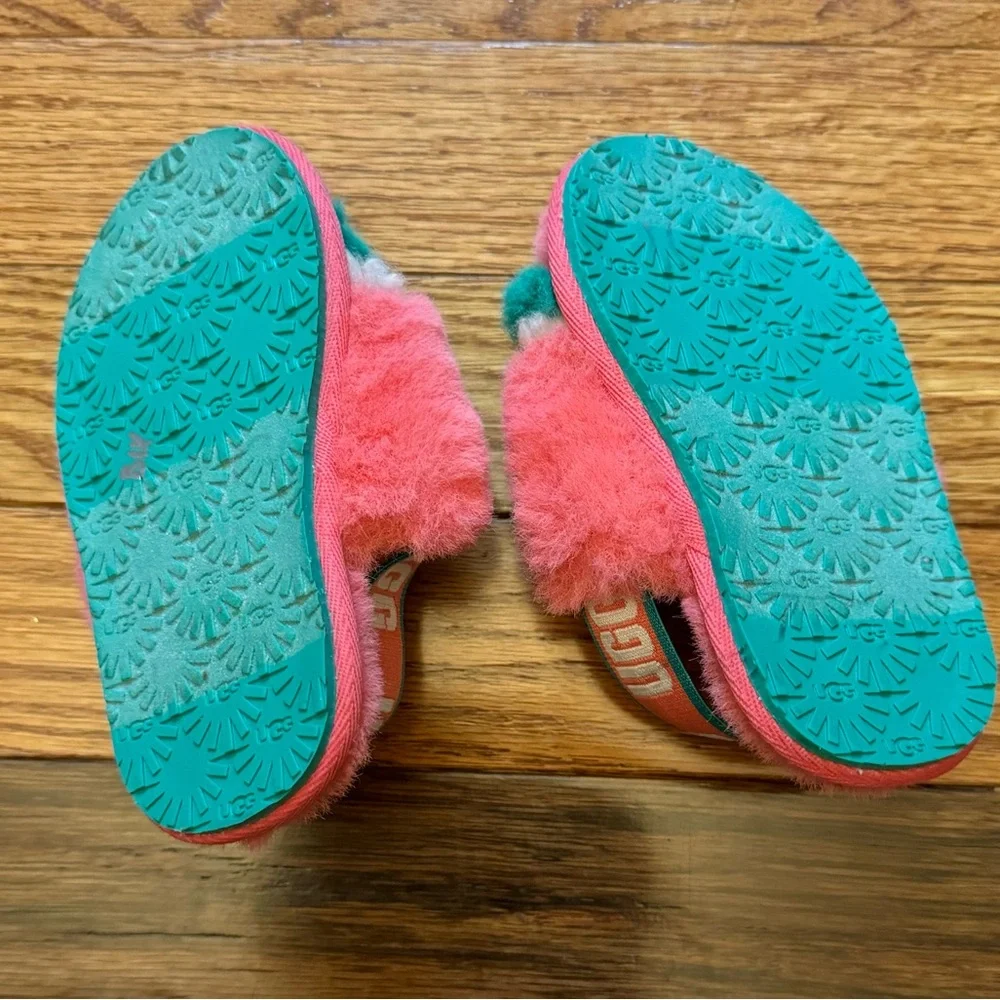 UGG NEW PLUSH FLUFF YEAH WATERMELON SLIPPER SLIDE SANDAL INFANT 6
